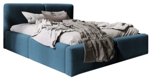 Pat albastru din textil 140x200 cm Rosalie FURPOL