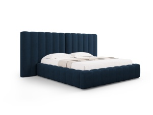 Pat albastru royal din textil 180x200 cm Kelp Alfa Micadoni