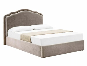 Pat bej inchis din textil 160x200 cm Florence The Home Collection