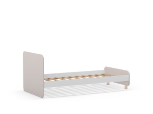 Pat crem/alb din lemn 90x190 cm Nora The Home Collection