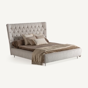 Pat gri din textil 160x200 cm Bend Vical Home