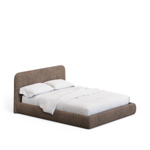 Pat maro din textil 160x200 cm Martina Boucle Kave Home