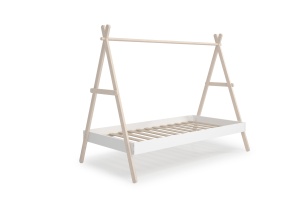 Pat pentru copii alb din lemn 105x209 cm Trufa Quiet Object