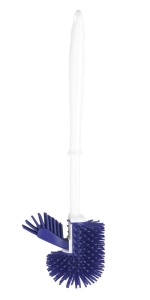 Perie toaleta alb/mov din fibre sintetice Best Wenko