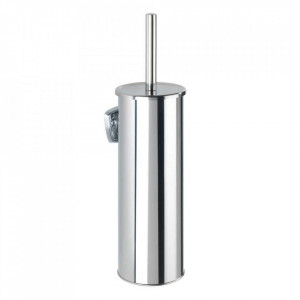 Perie toaleta pentru perete argintie din metal Basic Wenko
