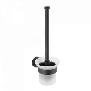 Perie toaleta pentru perete neagra din metal Bosio Wenko