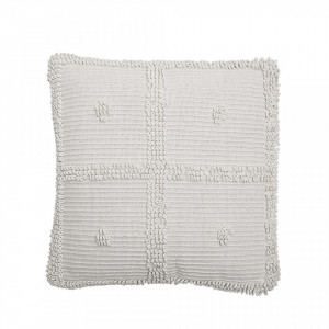 Perna decorativa crem din bumbac 50x50 cm Vinola Creative Collection