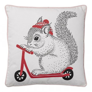 Perna decorativa patrata din bumbac 50x50 cm Bike Bloomingville