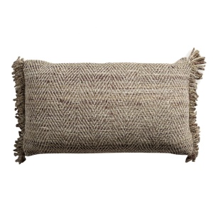 Perna dreptunghiulara crem/maro din bumbac 30x50 cm Baruch Vical Home