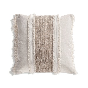 Perna patrata alb antic din fibre sintetice 50x50 cm Clancy Vical Home