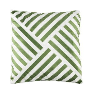 Perna patrata alba/verde din fibre sintetice 40x40 cm Pex Quiet Object