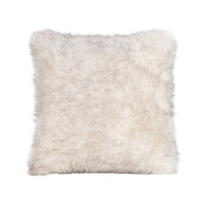 Perna patrata din textil alba 40x40 cm Justin Thai Natura