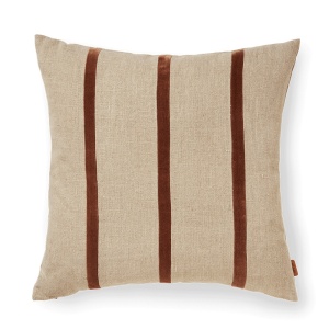 Perna patrata maro din catifea 50x50 cm Senti Stripe Ferm Living