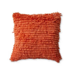 Perna patrata portocaliu inchis din fibre naturale 50x50 cm Fluffy HKliving