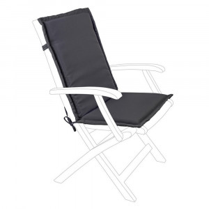 Perna sezut pentru exterior dreptunghiulara gri carbune din fibre sintetice 45x94 cm Olefin Bizzotto
