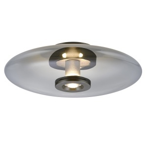 Plafoniera gri din sticla cu 2 LED-uri Pure Vitrum Zuma Line