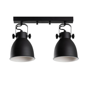 Plafoniera neagra din meral cu 2 becuri Spotkafası The Home Collection