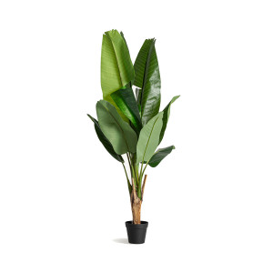 Planta artificiala cu ghiveci din fibre sintetice 135 cm Bananera Vical Home
