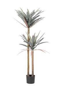 Planta artificiala cu ghiveci verde din plastic 128 cm Yucca Bizzotto