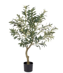 Planta artificiala verde/neagra din fibre sintetice 90 cm Olive Bizzotto