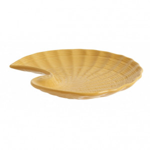 Platou galben mustar din ceramica 16x18 cm Gullfoss Nordal