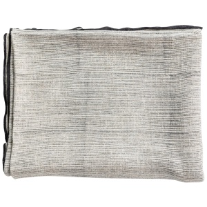 Pled alb antic/negru din fibre sintetice 130x170 cm Unique Woood