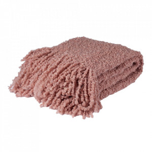 Pled roz din fibre acrilice si poliester 130x170 cm Meave LifeStyle Home Collection