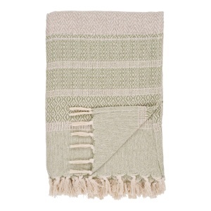 Pled verde din fibre 130x180 cm Manisa House Nordic