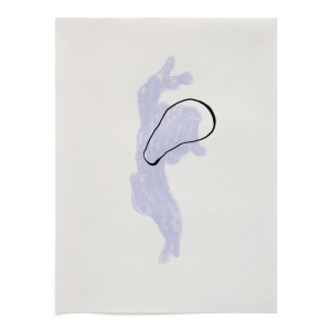 Poster alb/albastru din hartie 42x56 cm Inca Kave Home