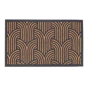 Pres intrare maro/negru din fibre naturale 46x76 cm Art Deco Esschert Design