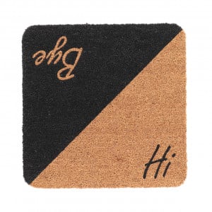 Pres intrare maro/negru din fibre naturale 50x50 cm Hi Bye Esschert Design