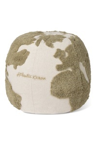 Puf din fibre crem 45 cm World Map Lorena Canals