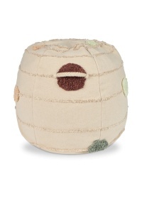 Puf rotund din bumbac crem 50 cm Solar System Lorena Canals