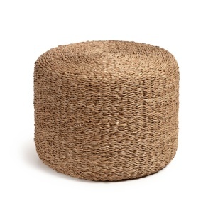 Puf rotund maro din fibre naturale 40 cm Someina Kave Home
