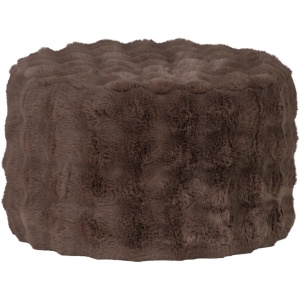 Puf rotund maro din textil 60 cm Olven Woood