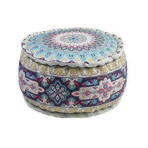 Puf rotund multicolor din bumbac 30 cm Ritha Giner y Colomer