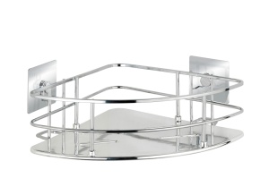 Raft de colt argintiu din metal ABS Quadro Turbo-Loc Wenko