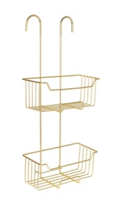 Raft pentru baie auriu din metal Milo Duo Wenko