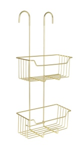 Raft pentru baie din metal auriu Milo Duo Wenko