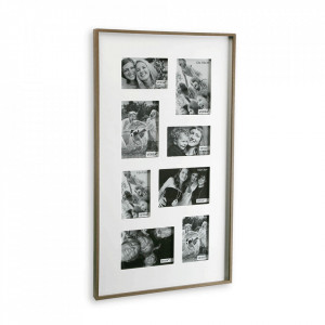 Rama foto maro/alba din lemn pentru 8 fotografii 42x76 cm Mina Versa Home