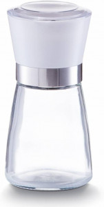 Rasnita alba/transparenta din sticla Salt Pepper Zeller
