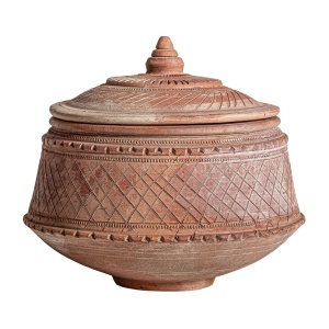 Recipient cu capac maro din ceramica 25x27 cm Riley Vical Home