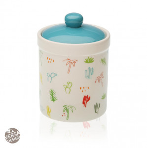 Recipient cu capac multicolor din ceramica 12x17,1 cm Kitchen Pot Parana Maxi Versa Home