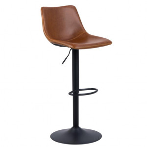 Scaun bar ajustabil maro/negru din piele ecologica Oregon Quiet Object