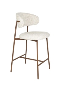 Scaun bar alb antic din textil Claes Quiet Object