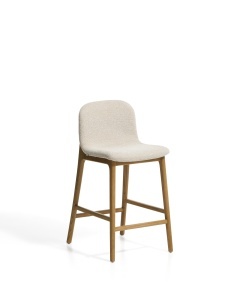 Scaun bar bej din textil Elnor Kave Home