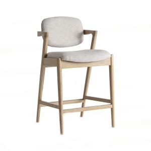 Scaun bar bej/maro din textil Namur Vical Home
