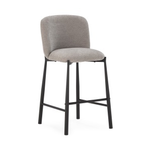 Scaun bar gri din textil Ginny The Home Collection