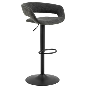 Scaun bar gri inchis din textil Grace Apia Actona Company