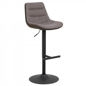 Scaun bar gri/negru din textil Adisa Quiet Object